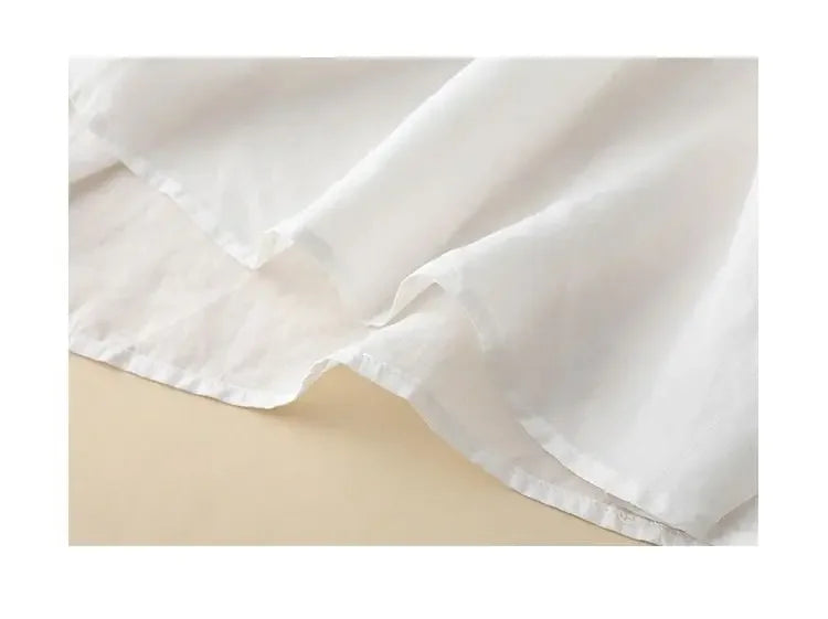 Women's Soft Cotton T-shirt™ V-neck 3/4 Sleeve Neckline Drawstring Summer Top