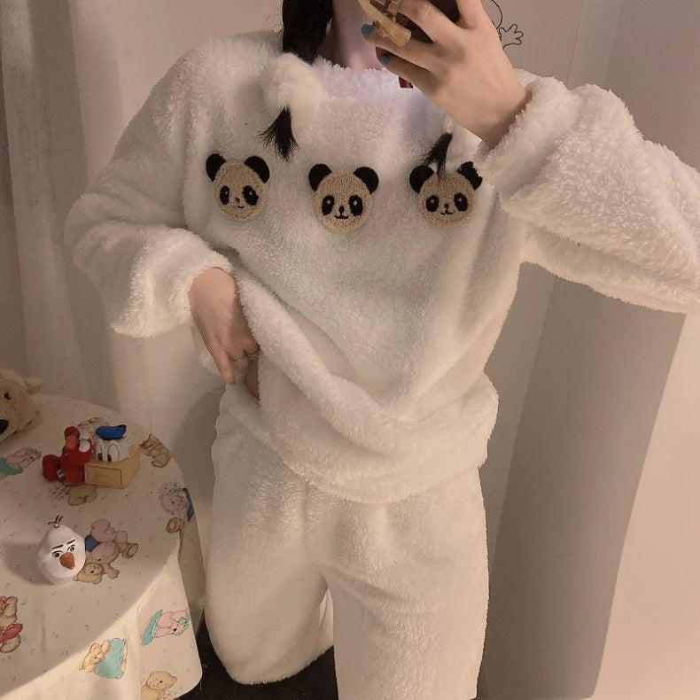 Women's Fleece Pajamas Set™ Winter Thick Warm Suit Set