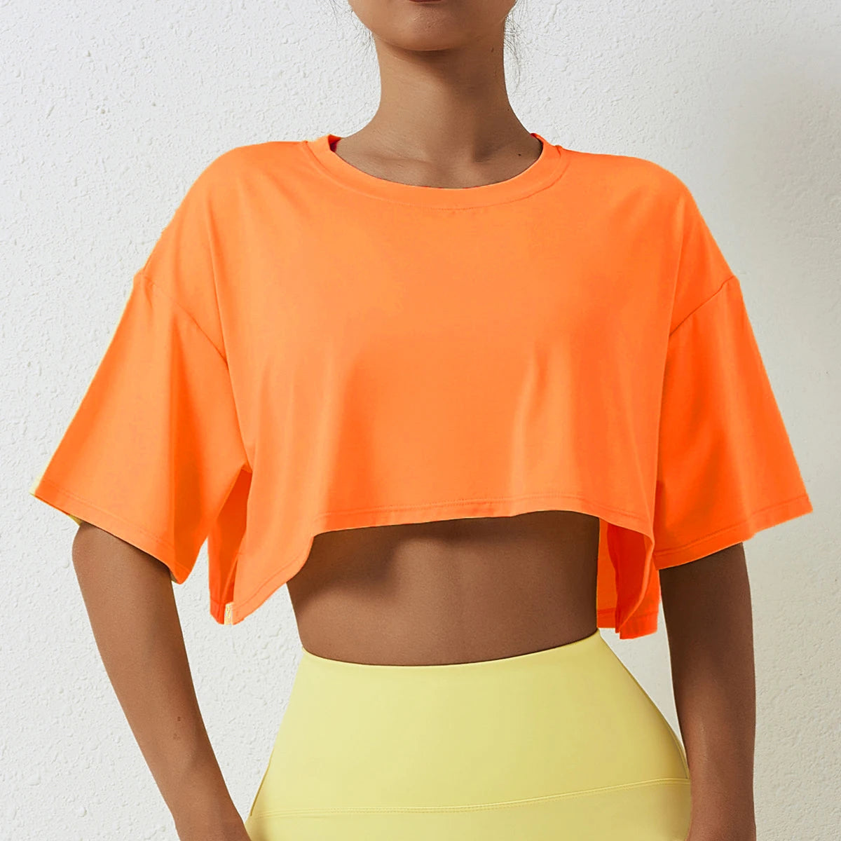 Women Short Sleeve T-Shirt™ Navel Baring New Sport Loose Crop Tops