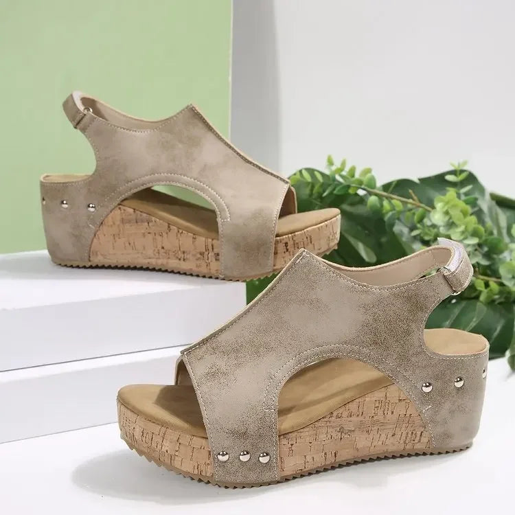 Women's Thick Heel Sandals™ Cross-Border Large Size Fish mouth Rubber Sole Sandals