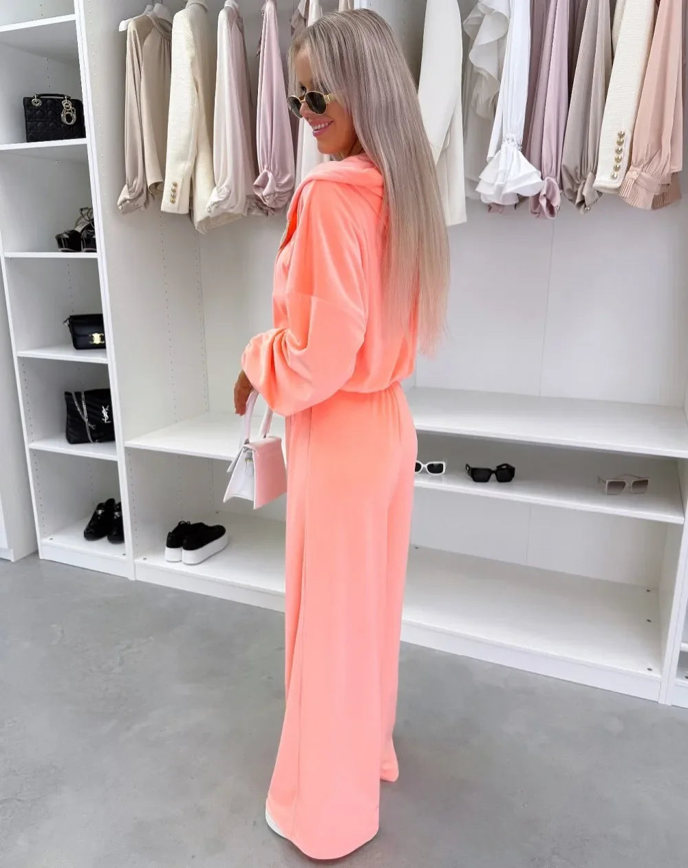 Women's  Casual Outfit™ Zipper Hooded Cardigan + Wide Leg Pants Two Piece Set