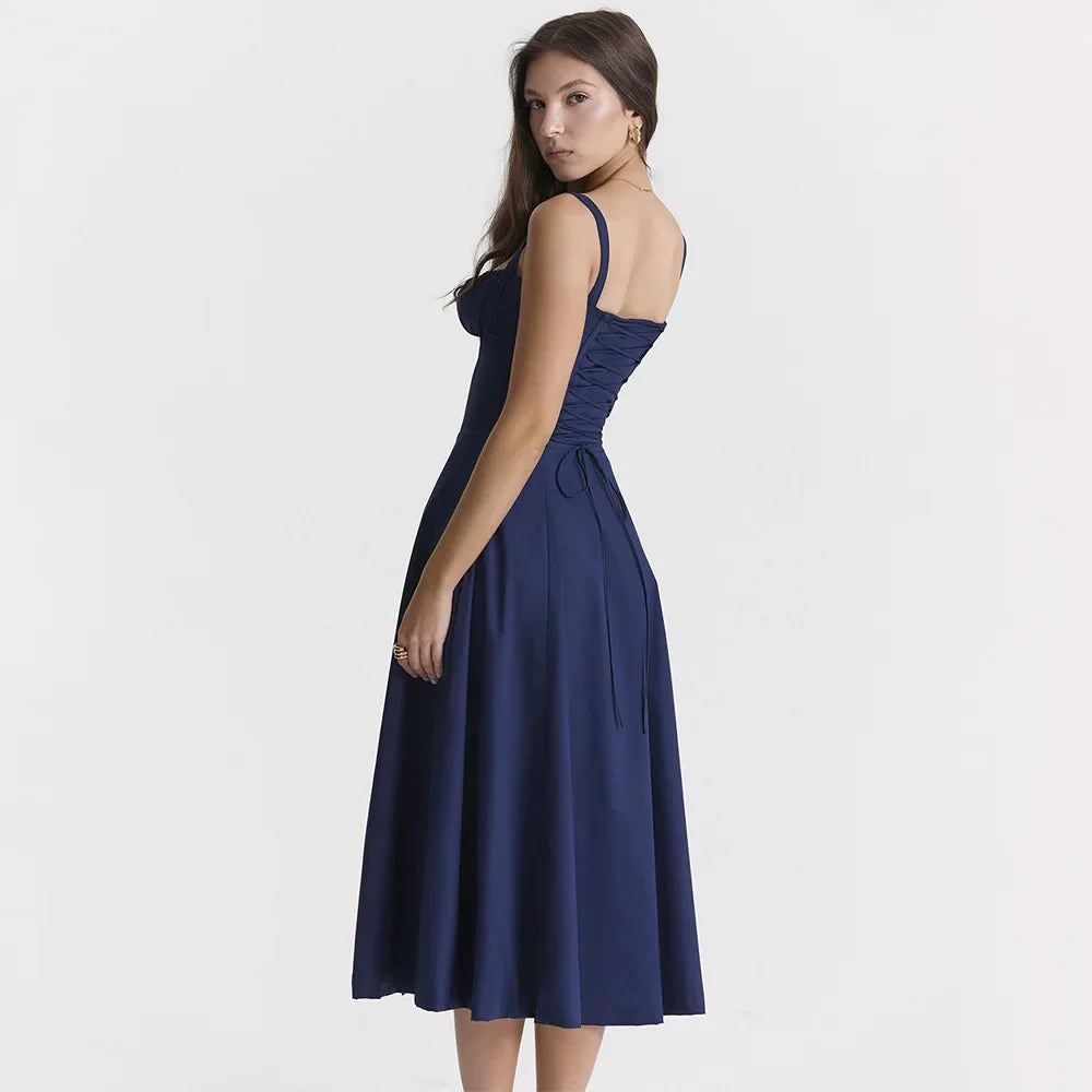 Women's Long Dresses™ Elegant Casual Tied Waist-fitted Slimming Sleeveless Side Slit Dress