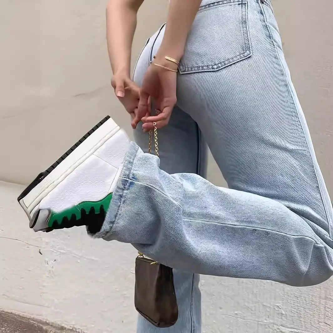 Women's light blue jeans™ slim fit high waist denim pants