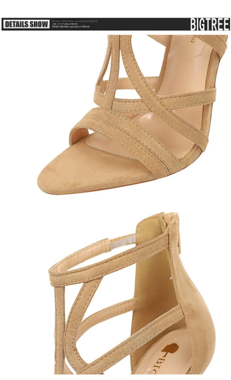 Women's High Heels™ Roman Style Velvet Hollow Out Fish Mouth Ultra High Heels