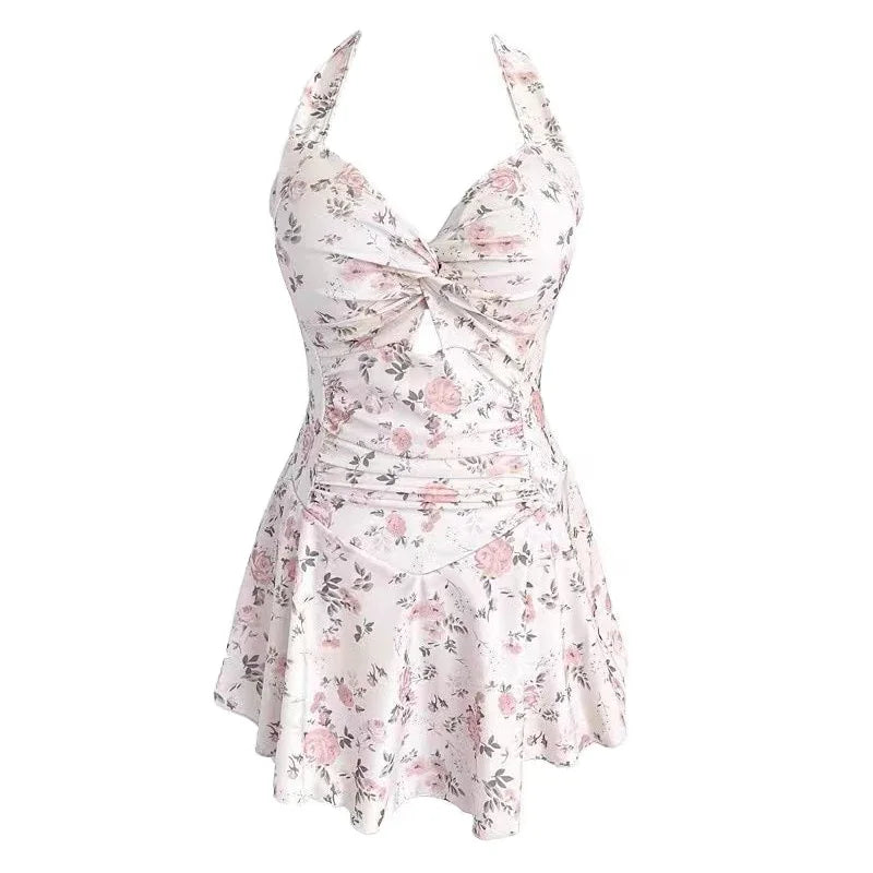 Women's Hanging Neck Sweet Dress™ High Waist Summer Dress