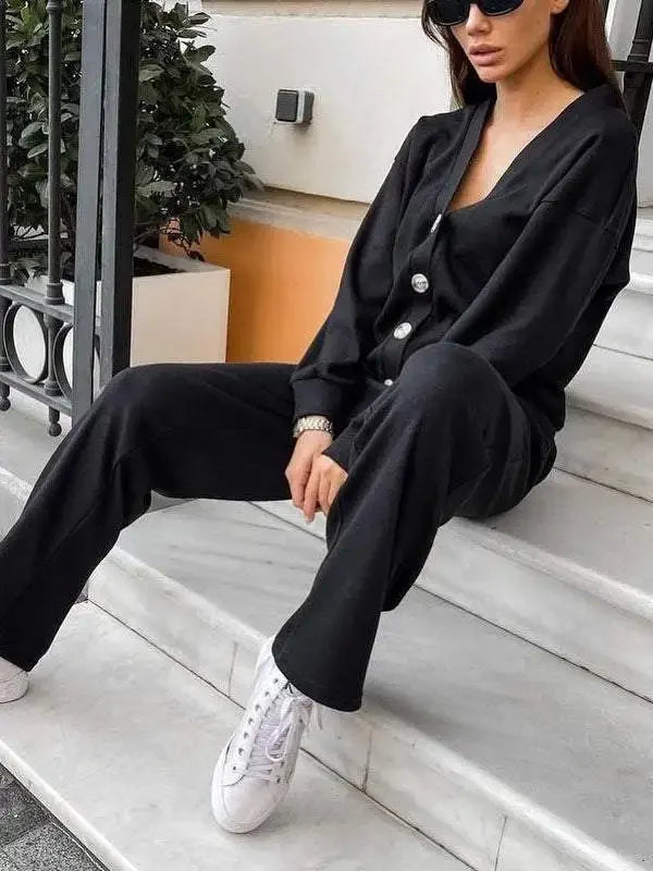 Women's Comfortable Sporty Set™ Casual Jacket Open Cardigan + Long Pants Set