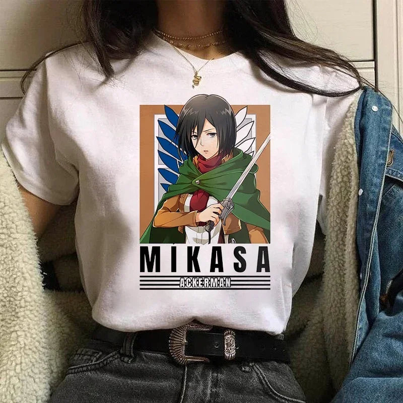 Women's T shirt™ Levi Ackerman Attack On Titan Anime Comics Japanese Graphic Cartoon Streetwear Tops